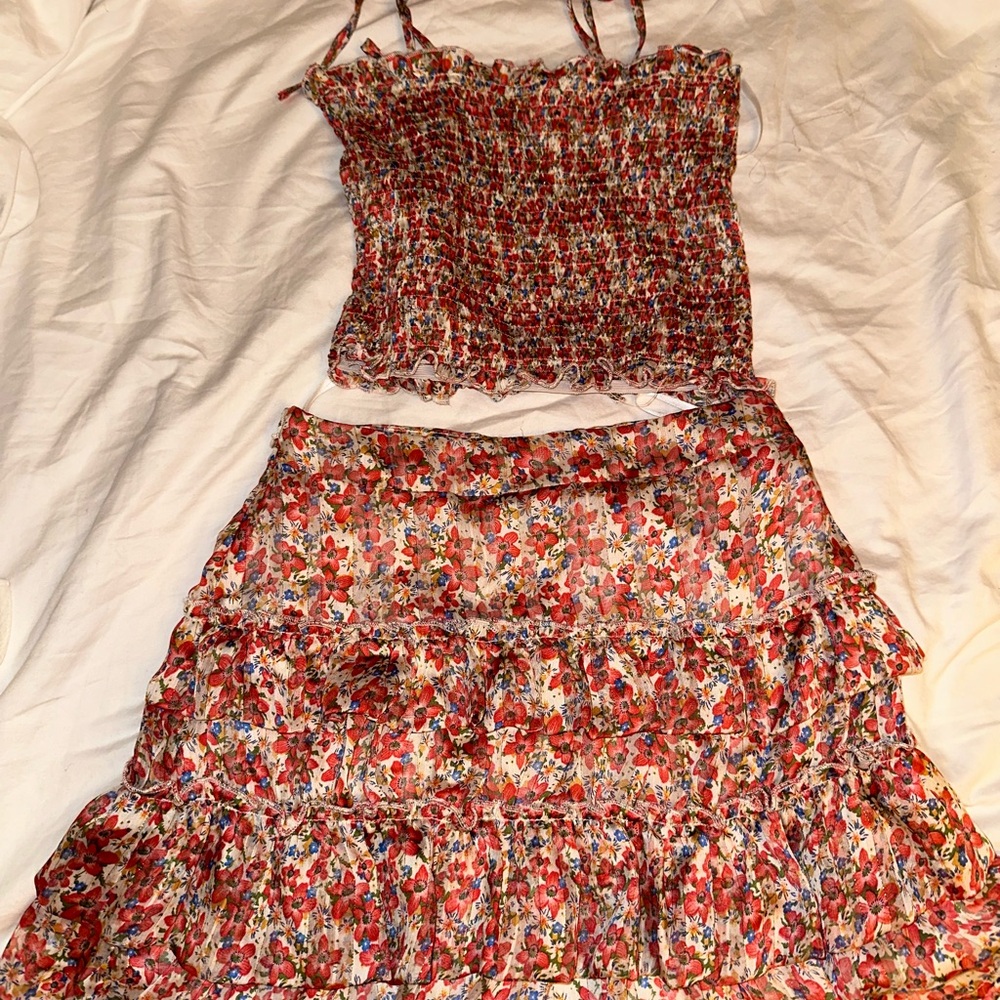 Floral Skirt Set